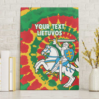 Lithuania Tie Dye Retro Basketball 1992 Personalized Canvas Wall Art