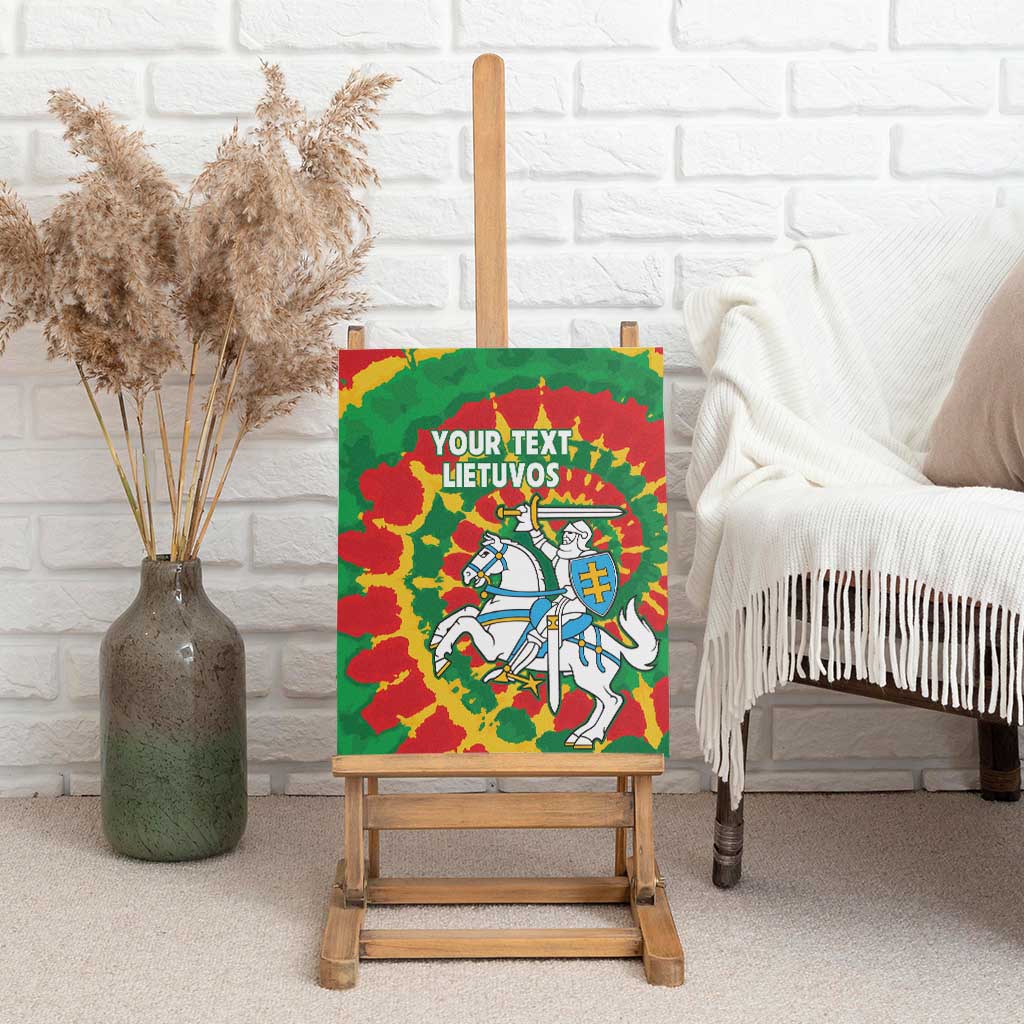 Lithuania Tie Dye Retro Basketball 1992 Personalized Canvas Wall Art