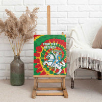 Lithuania Tie Dye Retro Basketball 1992 Personalized Canvas Wall Art