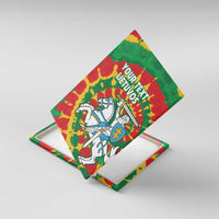 Lithuania Tie Dye Retro Basketball 1992 Personalized Canvas Wall Art