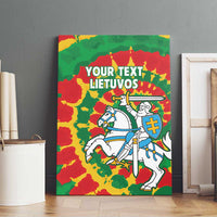 Lithuania Tie Dye Retro Basketball 1992 Personalized Canvas Wall Art