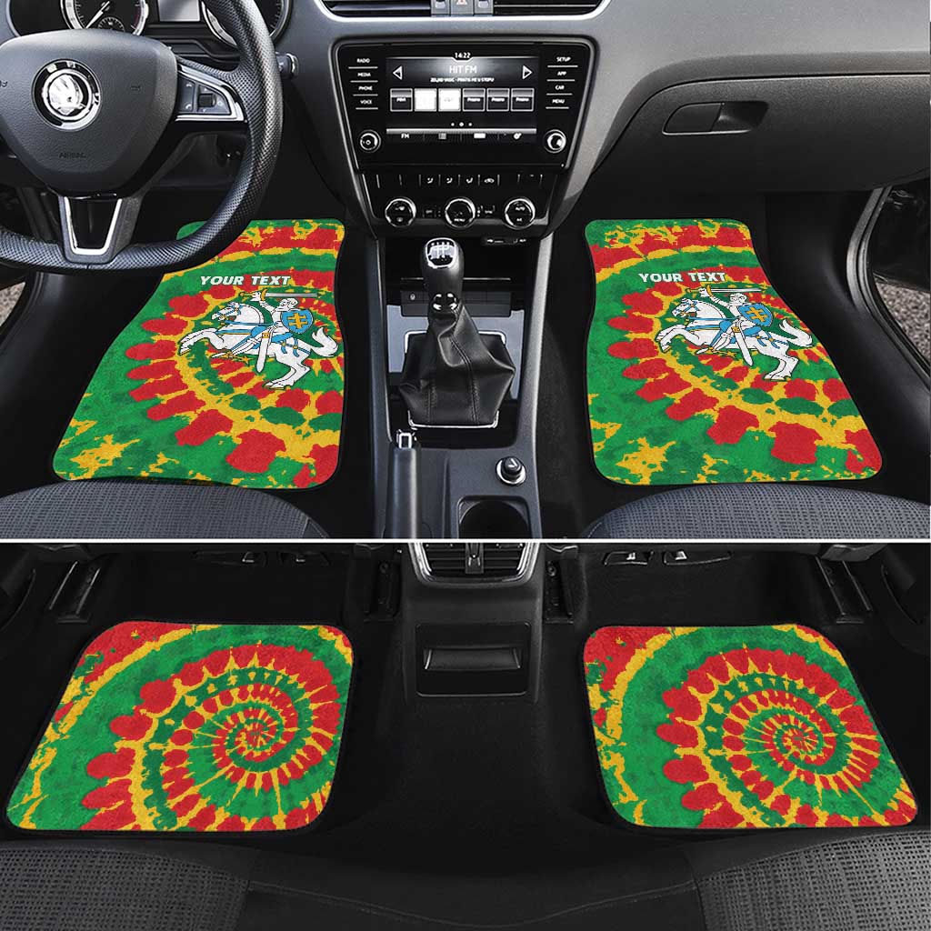 Lithuania Tie Dye Retro Basketball 1992 Personalized Car Mats