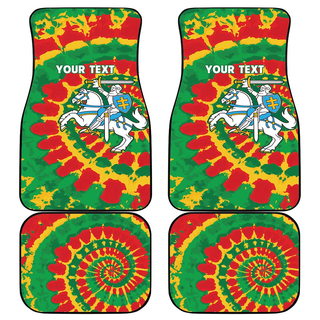 Lithuania Tie Dye Retro Basketball 1992 Personalized Car Mats