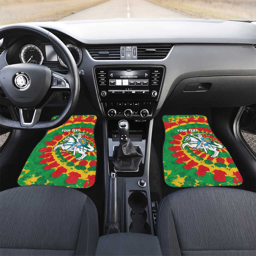 Lithuania Tie Dye Retro Basketball 1992 Personalized Car Mats