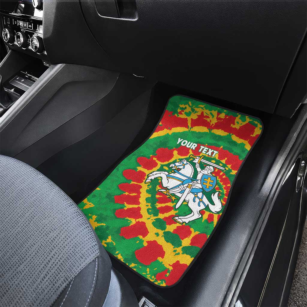 Lithuania Tie Dye Retro Basketball 1992 Personalized Car Mats