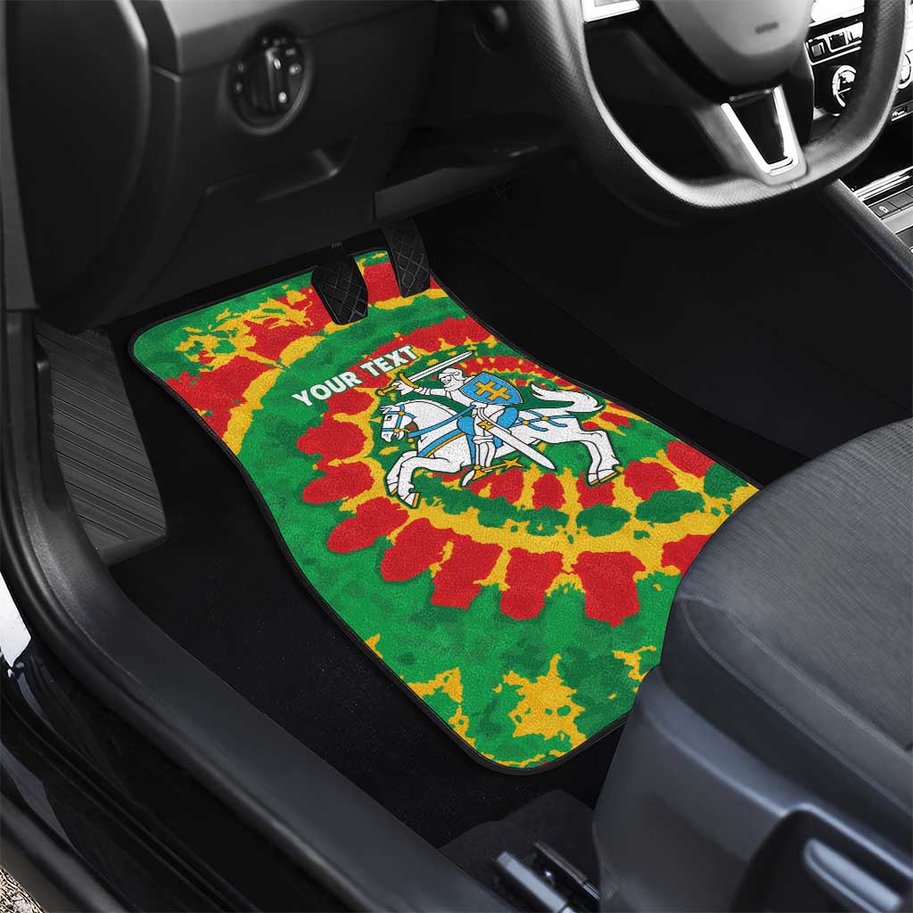 Lithuania Tie Dye Retro Basketball 1992 Personalized Car Mats