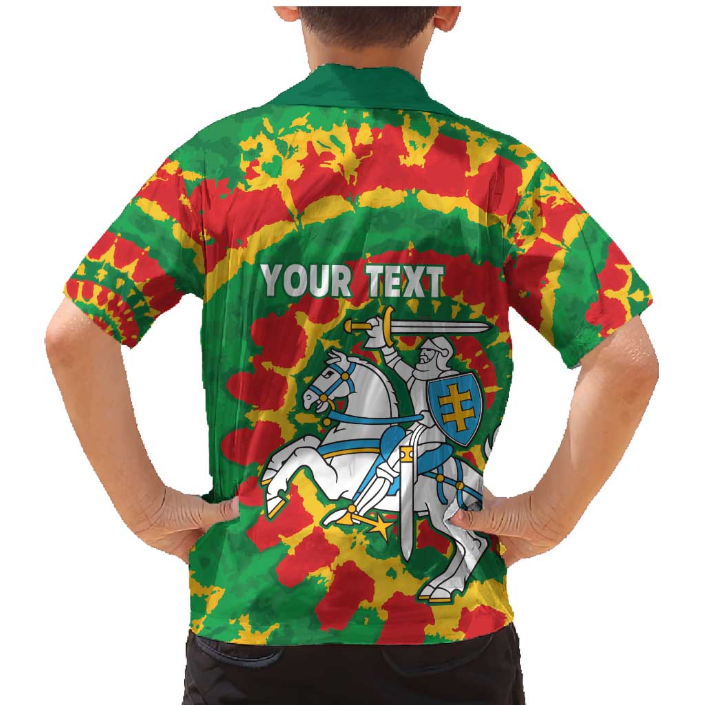 Lithuania Tie Dye Retro Basketball 1992 Personalized Family Matching Mermaid Dress and Hawaiian Shirt
