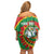 Lithuania Tie Dye Retro Basketball 1992 Personalized Family Matching Off Shoulder Short Dress and Hawaiian Shirt
