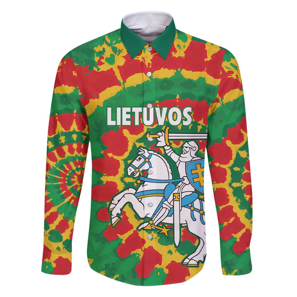 Lithuania Tie Dye Retro Basketball 1992 Personalized Family Matching Short Sleeve Bodycon Dress and Hawaiian Shirt