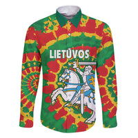 Lithuania Tie Dye Retro Basketball 1992 Personalized Family Matching Short Sleeve Bodycon Dress and Hawaiian Shirt