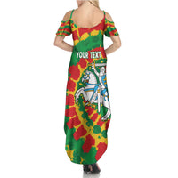 Lithuania Tie Dye Retro Basketball 1992 Personalized Family Matching Summer Maxi Dress and Hawaiian Shirt