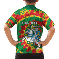 Lithuania Tie Dye Retro Basketball 1992 Personalized Family Matching Tank Maxi Dress and Hawaiian Shirt