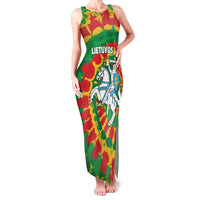 Lithuania Tie Dye Retro Basketball 1992 Personalized Family Matching Tank Maxi Dress and Hawaiian Shirt