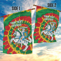 Lithuania Tie Dye Retro Basketball 1992 Personalized Garden Flag