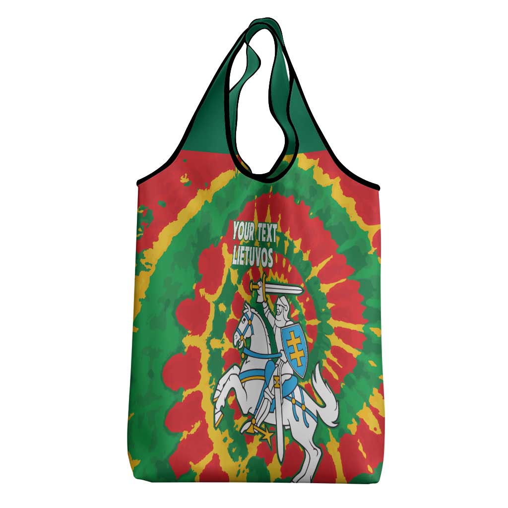 Lithuania Tie Dye Retro Basketball 1992 Personalized Grocery Bag