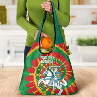 Lithuania Tie Dye Retro Basketball 1992 Personalized Grocery Bag