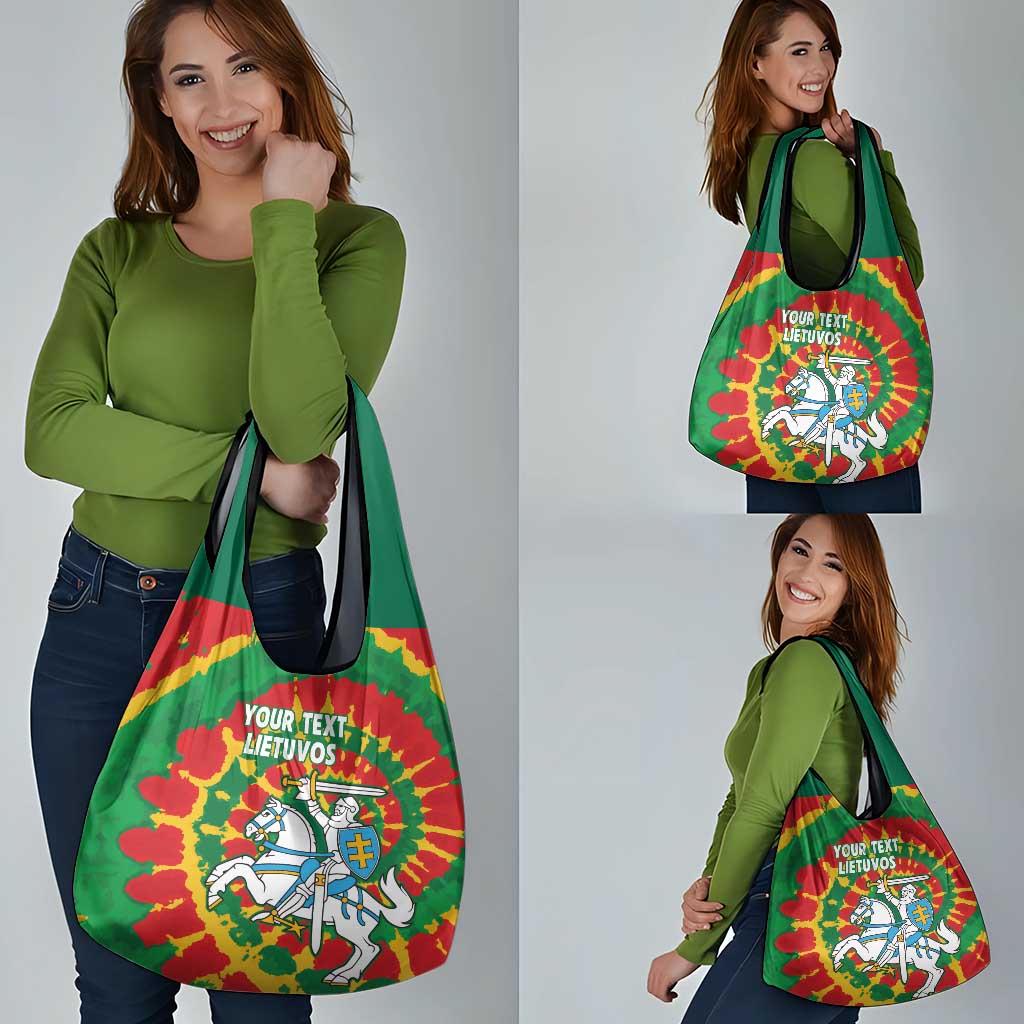 Lithuania Tie Dye Retro Basketball 1992 Personalized Grocery Bag