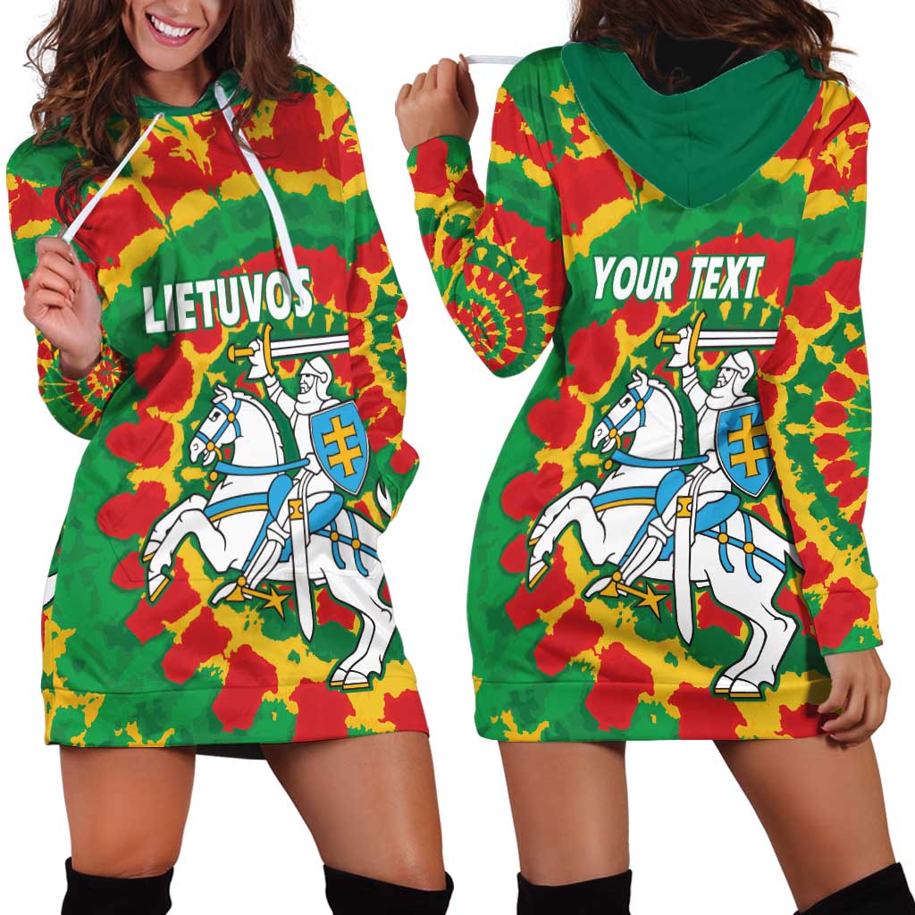 Lithuania Tie Dye Retro Basketball 1992 Personalized Hoodie Dress