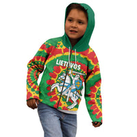 Lithuania Tie Dye Retro Basketball 1992 Personalized Kid Hoodie