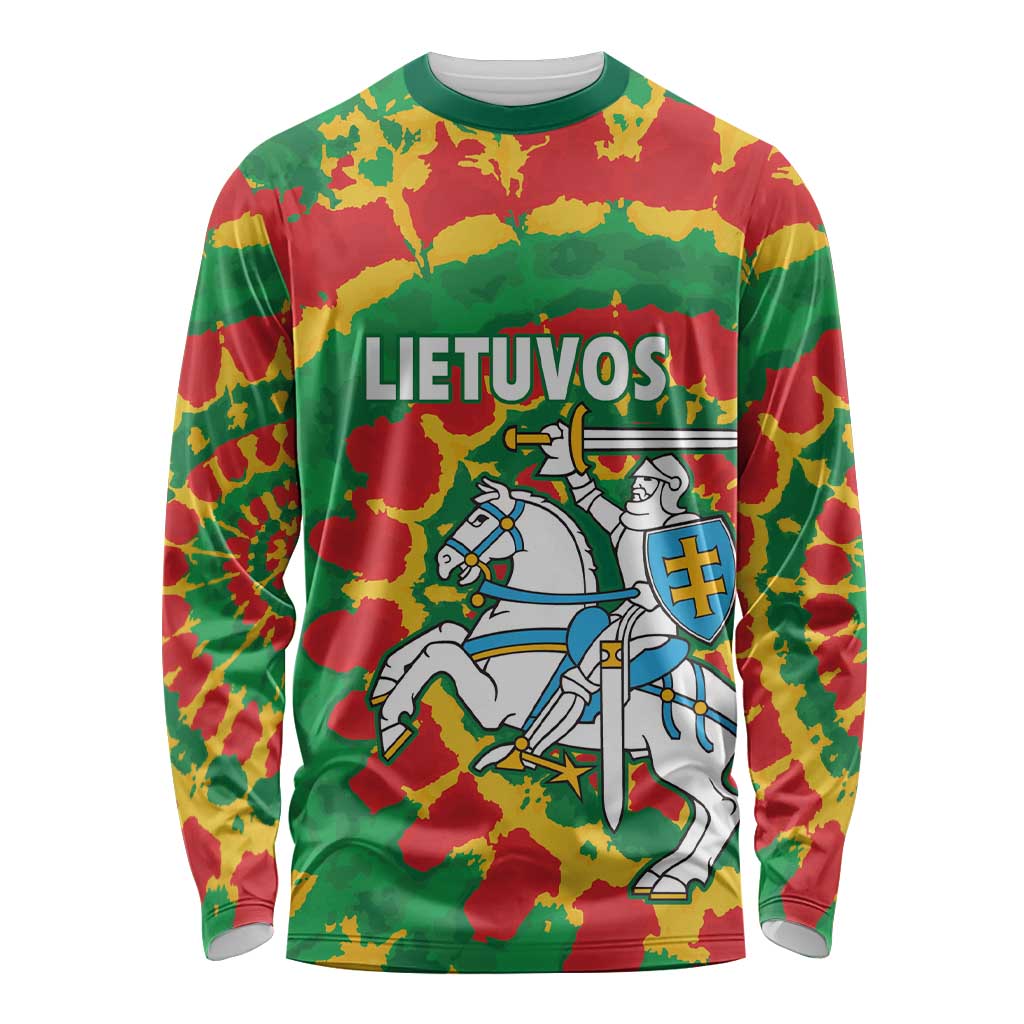 Lithuania Tie Dye Retro Basketball 1992 Personalized Long Sleeve Shirt