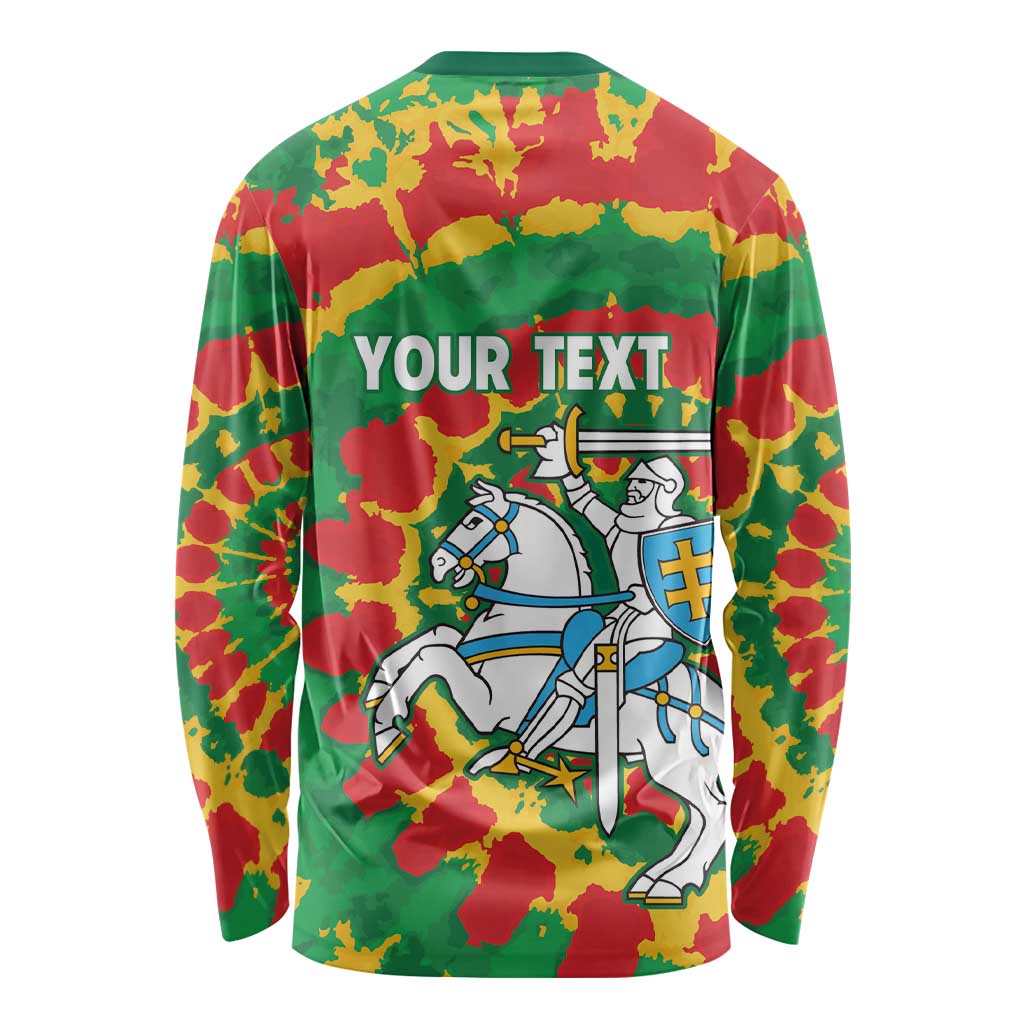 Lithuania Tie Dye Retro Basketball 1992 Personalized Long Sleeve Shirt