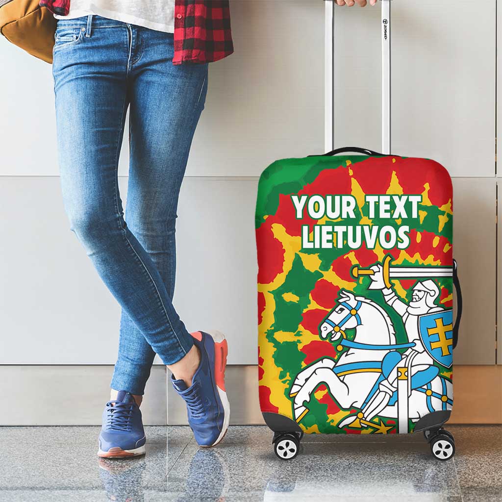 Lithuania Tie Dye Retro Basketball 1992 Personalized Luggage Cover
