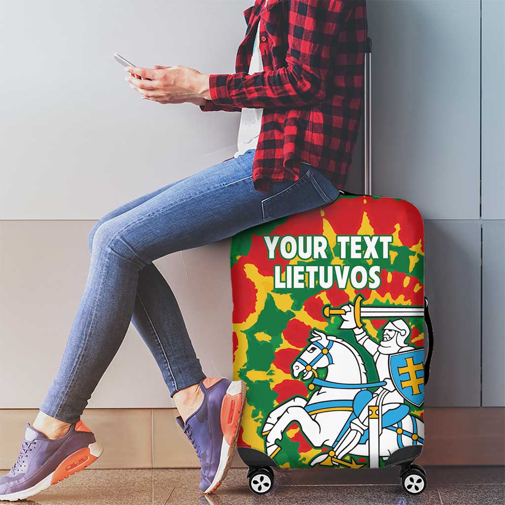 Lithuania Tie Dye Retro Basketball 1992 Personalized Luggage Cover