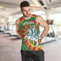 Lithuania Tie Dye Retro Basketball 1992 Personalized Men Tank Top