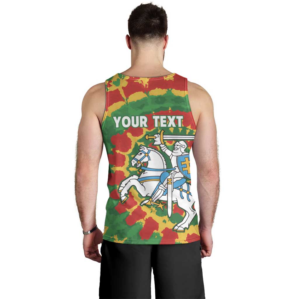 Lithuania Tie Dye Retro Basketball 1992 Personalized Men Tank Top