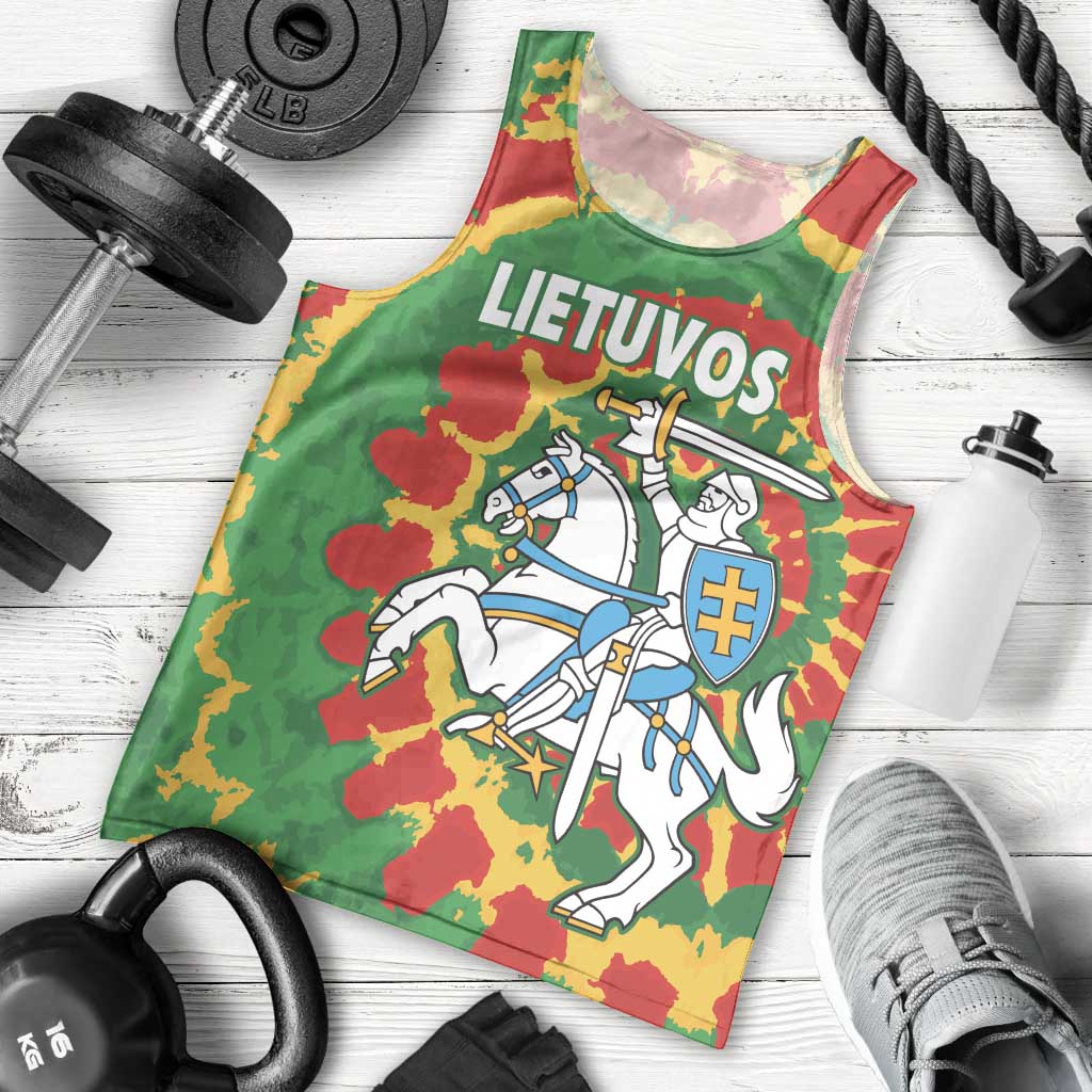 Lithuania Tie Dye Retro Basketball 1992 Personalized Men Tank Top