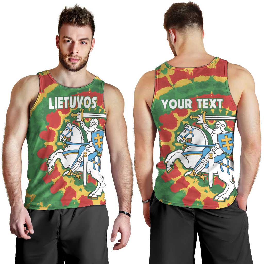 Lithuania Tie Dye Retro Basketball 1992 Personalized Men Tank Top