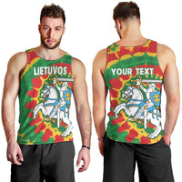 Lithuania Tie Dye Retro Basketball 1992 Personalized Men Tank Top