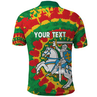 Lithuania Tie Dye Retro Basketball 1992 Personalized Polo Shirt