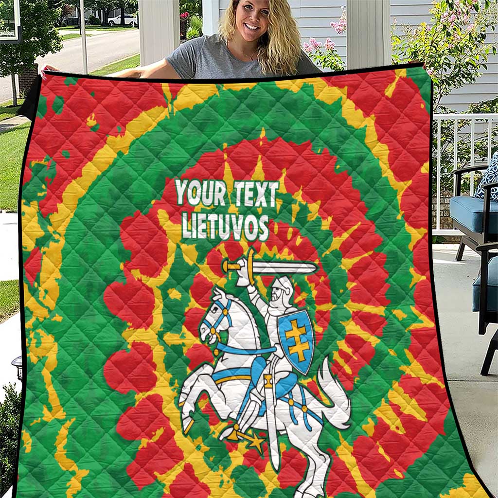 Lithuania Tie Dye Retro Basketball 1992 Personalized Quilt