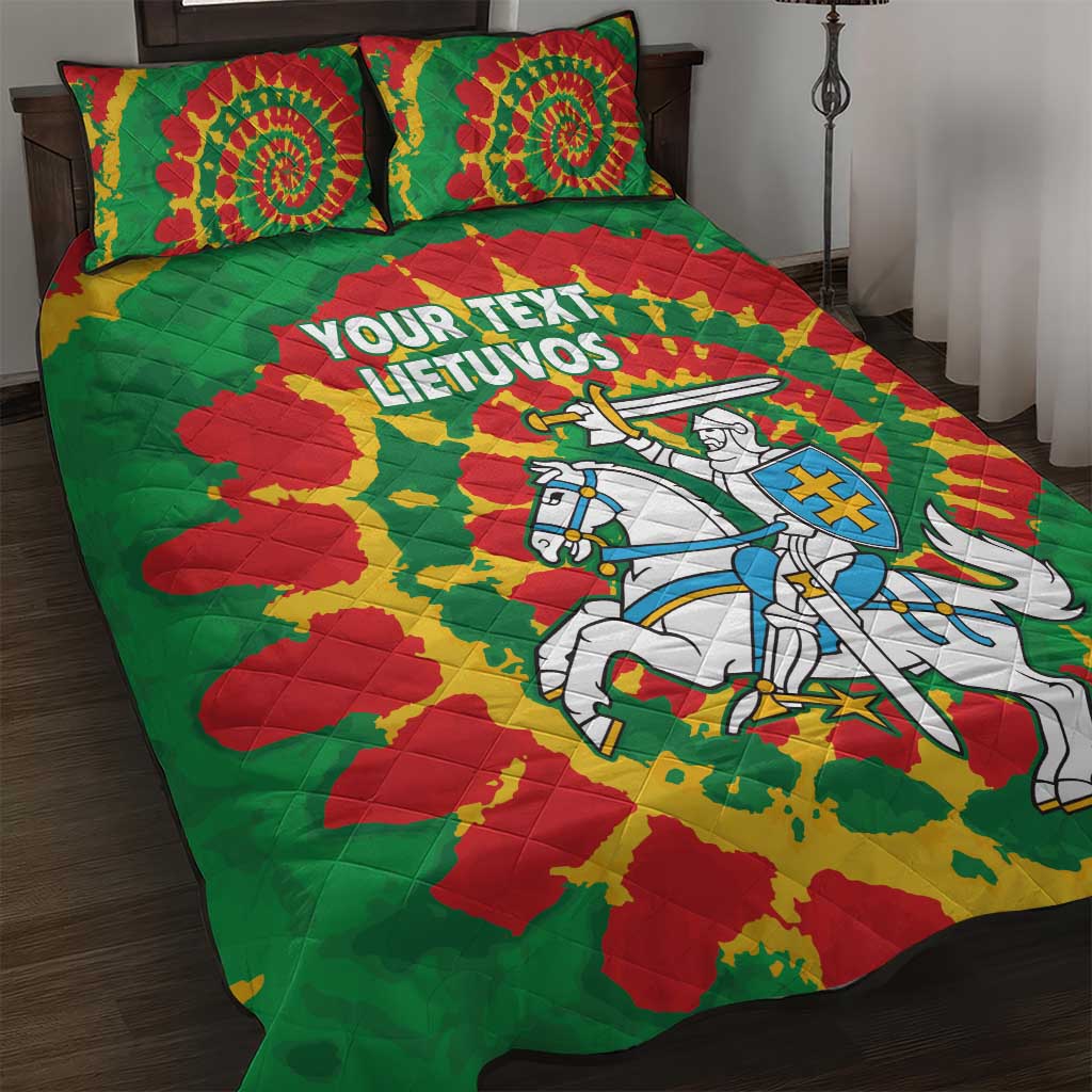 Lithuania Tie Dye Retro Basketball 1992 Personalized Quilt Bed Set