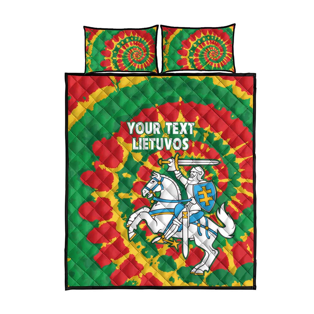 Lithuania Tie Dye Retro Basketball 1992 Personalized Quilt Bed Set