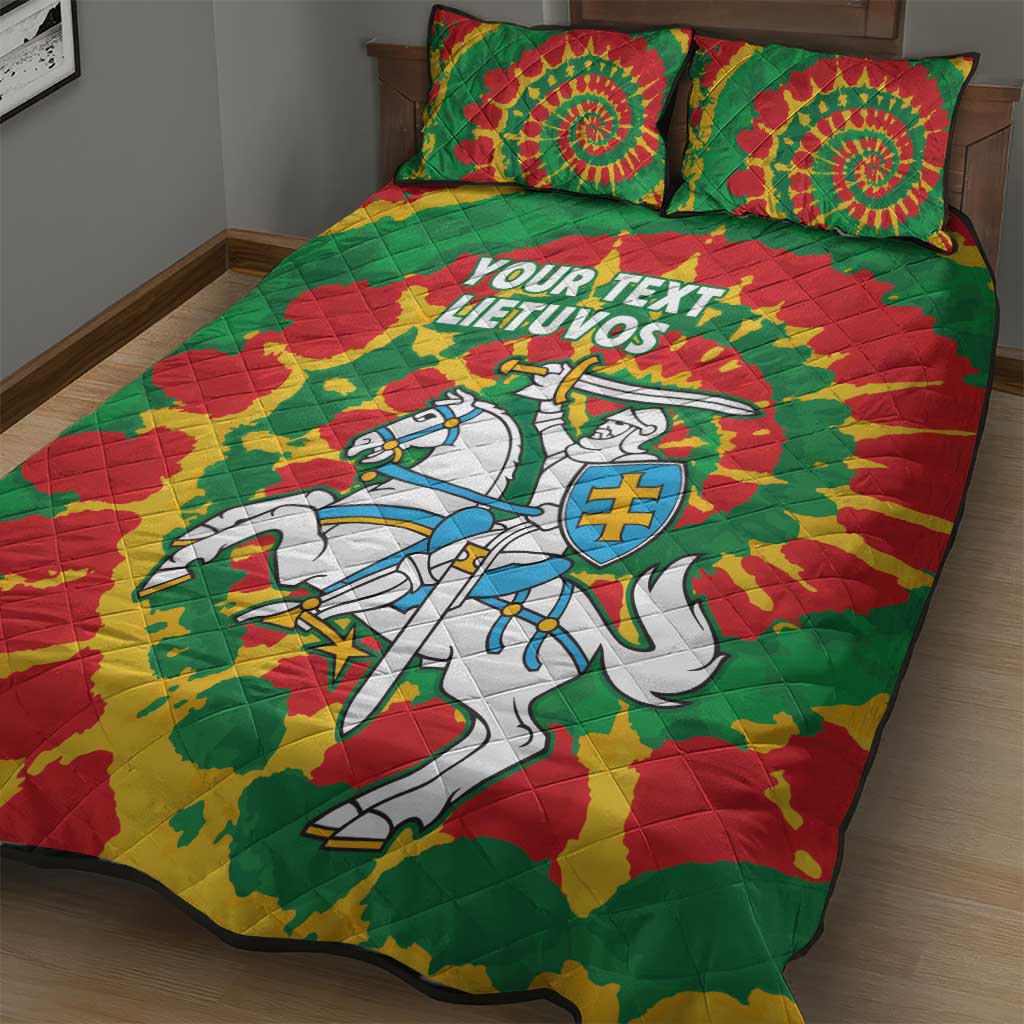 Lithuania Tie Dye Retro Basketball 1992 Personalized Quilt Bed Set