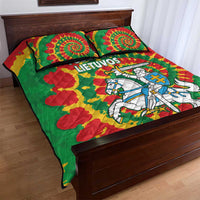 Lithuania Tie Dye Retro Basketball 1992 Personalized Quilt Bed Set