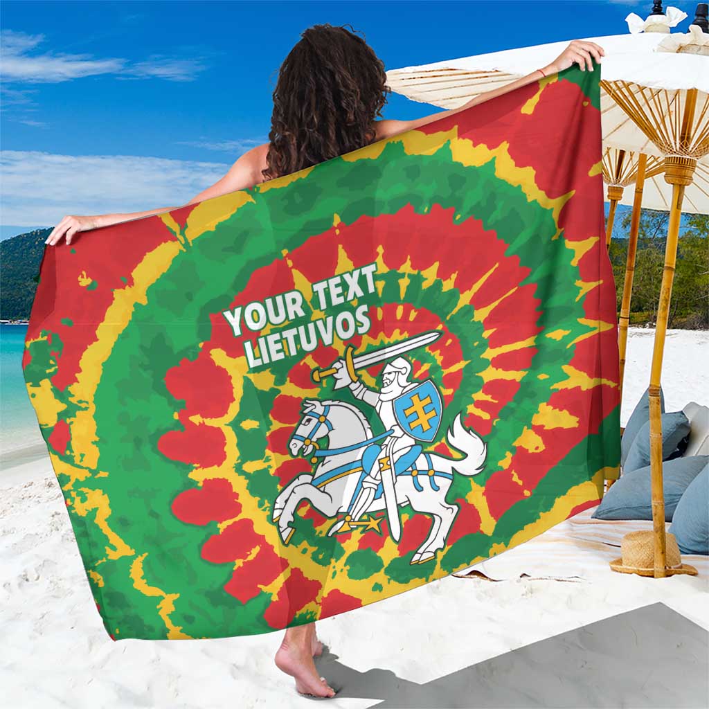 Lithuania Tie Dye Retro Basketball 1992 Personalized Sarong