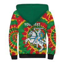 Lithuania Tie Dye Retro Basketball 1992 Personalized Sherpa Hoodie