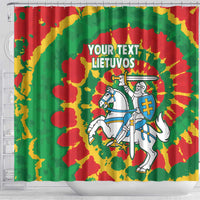 Lithuania Tie Dye Retro Basketball 1992 Personalized Shower Curtain
