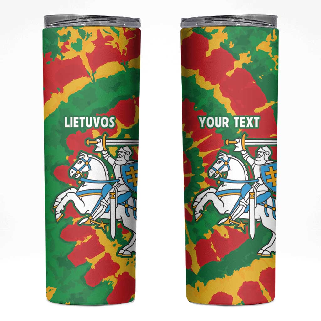 Lithuania Tie Dye Retro Basketball 1992 Personalized Skinny Tumbler