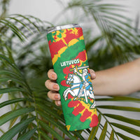 Lithuania Tie Dye Retro Basketball 1992 Personalized Skinny Tumbler