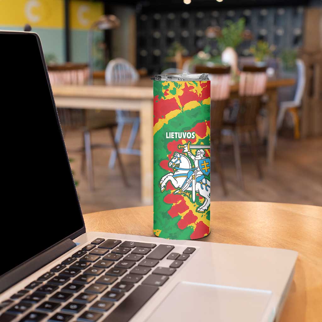 Lithuania Tie Dye Retro Basketball 1992 Personalized Skinny Tumbler