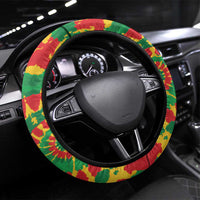 Lithuania Tie Dye Retro Basketball 1992 Steering Wheel Cover