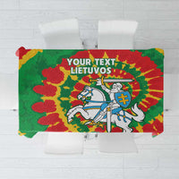 Lithuania Tie Dye Retro Basketball 1992 Personalized Tablecloth