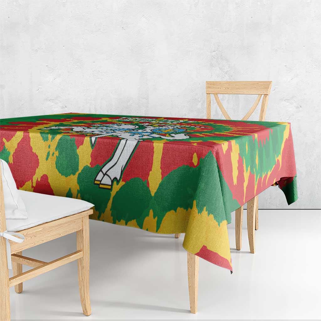 Lithuania Tie Dye Retro Basketball 1992 Personalized Tablecloth