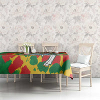 Lithuania Tie Dye Retro Basketball 1992 Personalized Tablecloth