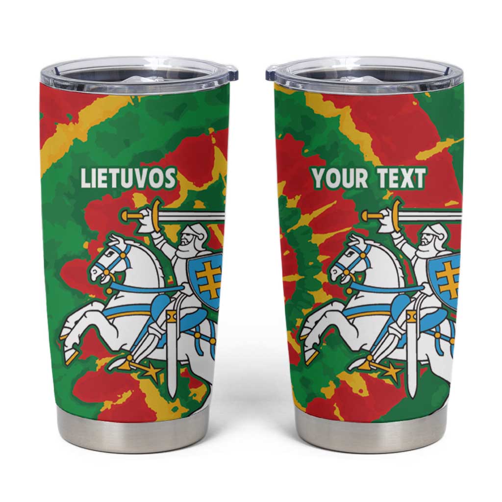 Lithuania Tie Dye Retro Basketball 1992 Personalized Tumbler Cup