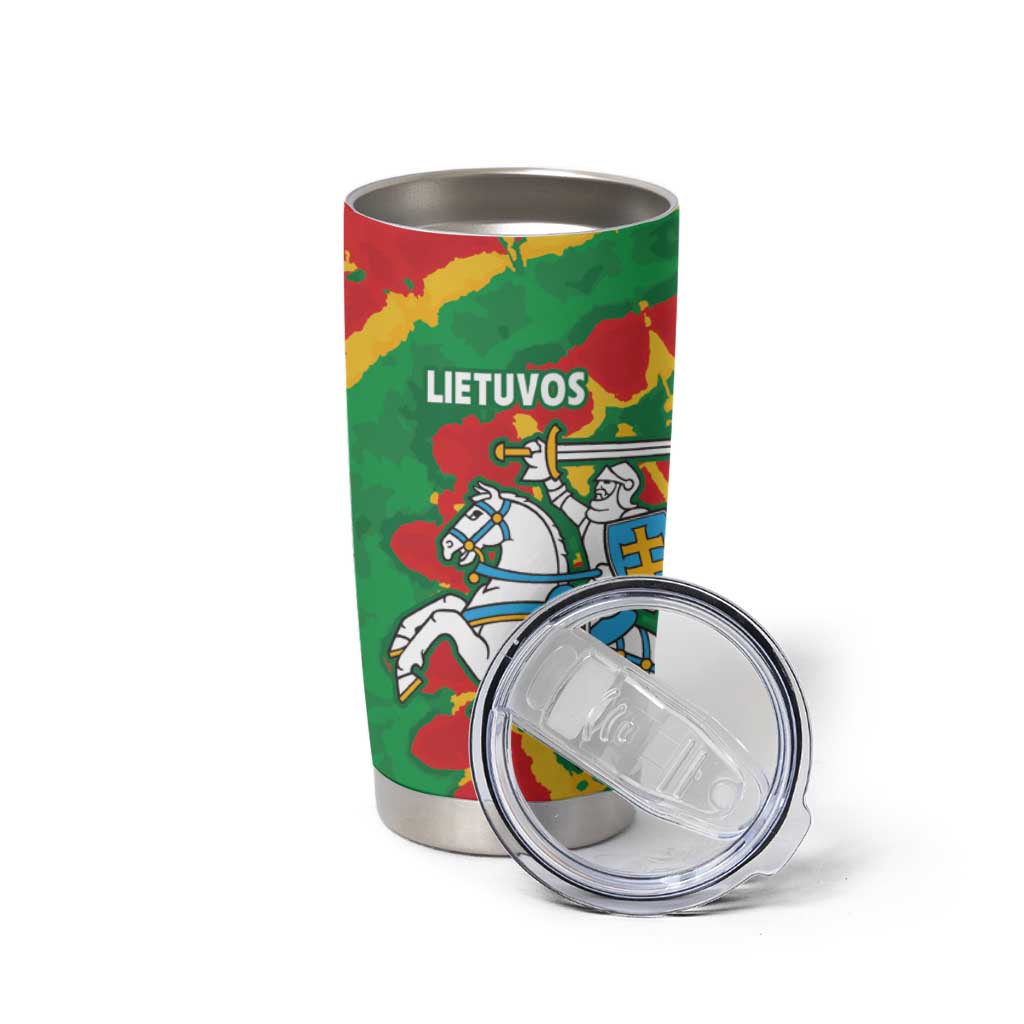 Lithuania Tie Dye Retro Basketball 1992 Personalized Tumbler Cup